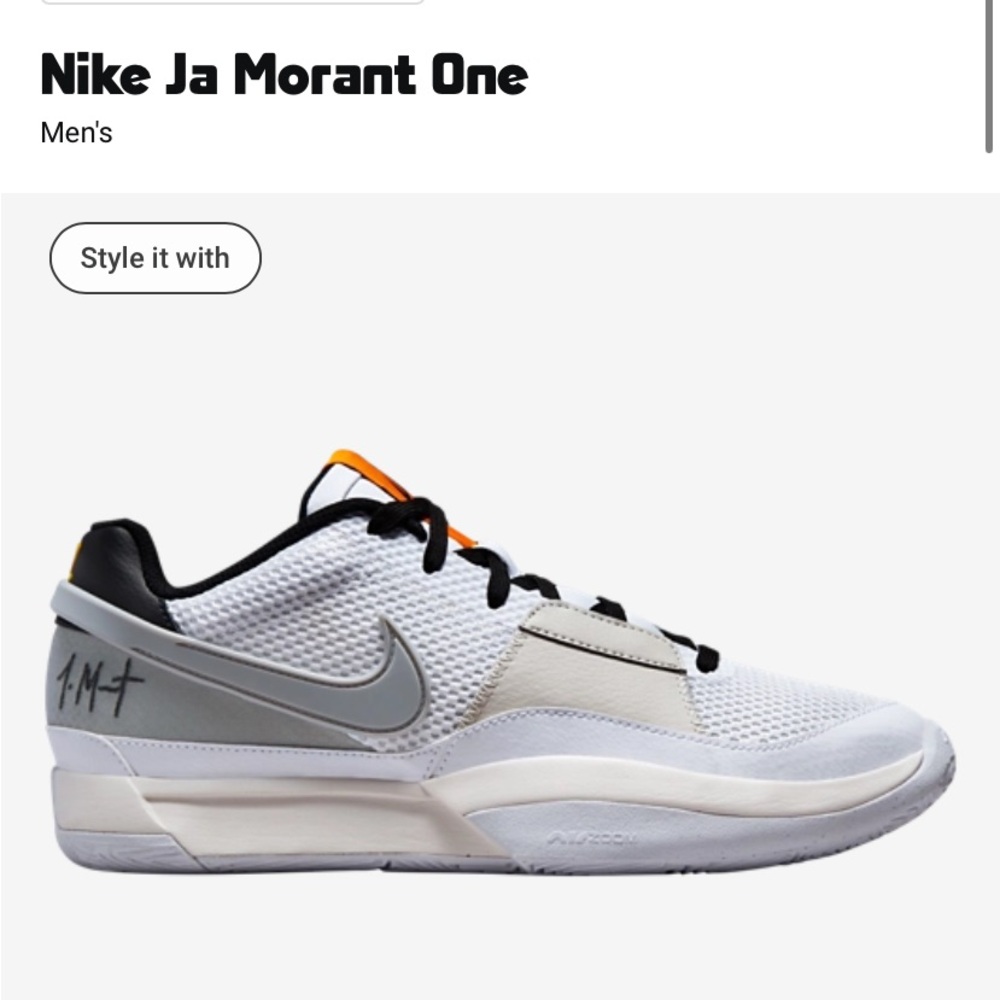 NIKE Ja Morant One Midnight Series Sneakers Size 11.5 LIKE NEW